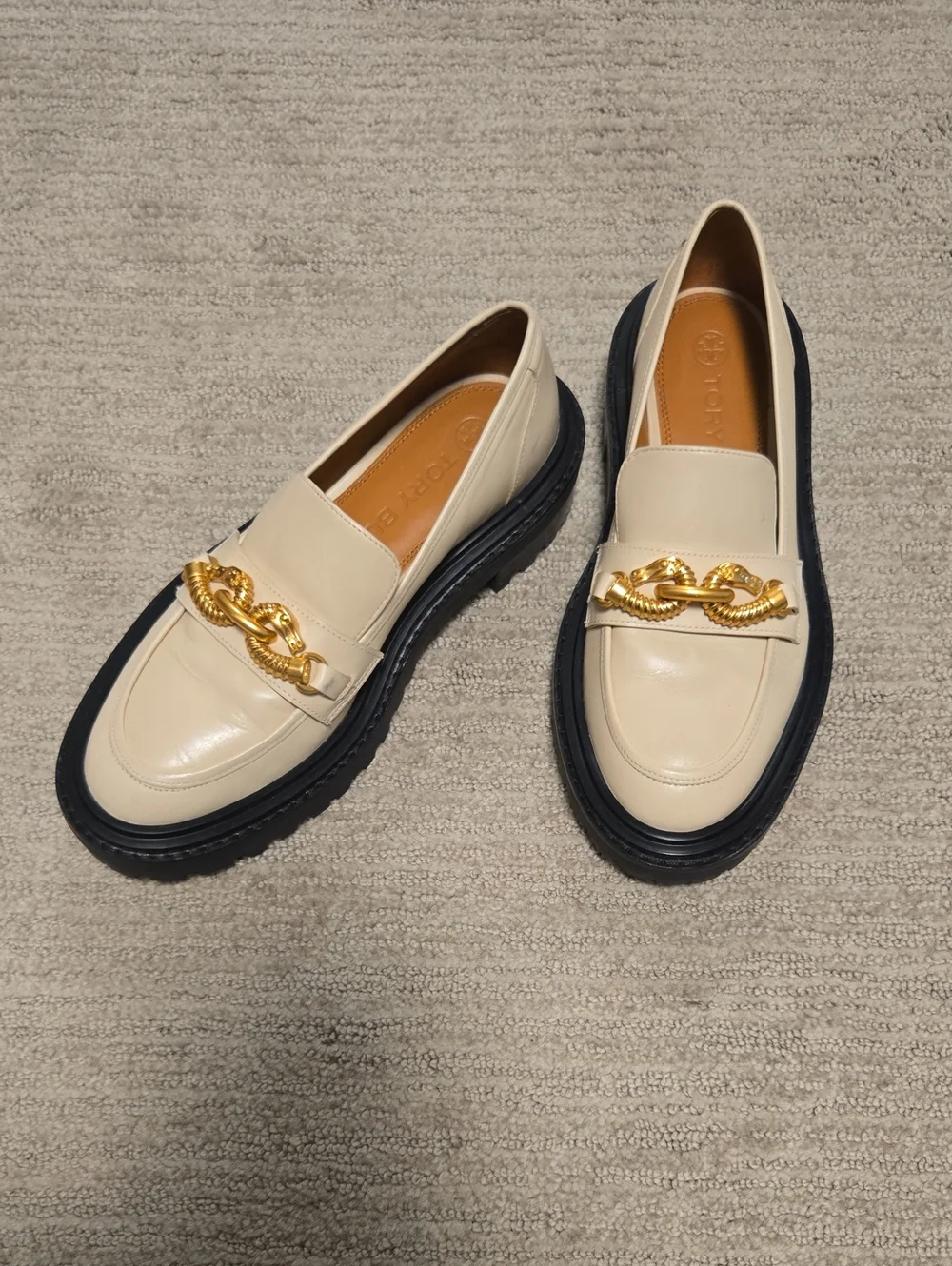 Tory Burch Jessa Lug Sole Loafer-Ivory